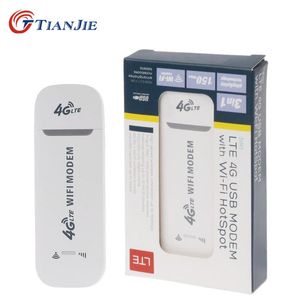 라우터 Tianjie 3G 4G GSM UMTS LTE USB Wi -Fi Modem Dongle Car 라우터 네트워크 어댑터 SIM 카드 슬롯