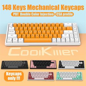 Akcesoria 148 Klawisze/SET Dostosowane mechaniczne klawiaturę klawiatury DIY PBT Keycap Profil CSA do gier klawiatury klawiatury dla przełącznika MX