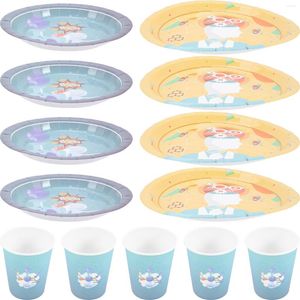 Geschenkverpackung 1 Set Science Theme Party Supplies Teller und Pappbecher zum Geburtstag