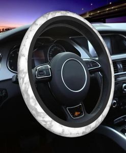Coprivolanti Carino argento e marmo bianco Modello Cover Texture Protector Universal Fit Accessori per auto da 15 pollici7864508