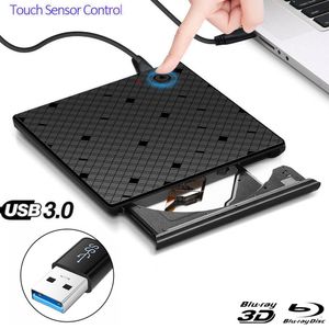 Enheter Touch Control USB3.0 Bluray Extern Optical Drive 3D Player BDRE Burner Recorder DVD+/RW DVDRAM för Apple Laptop Computer PC