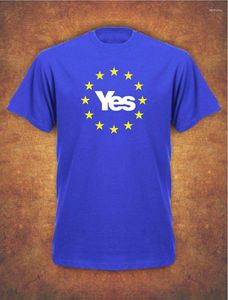 Camisetas para hombre Yes Scotland Eu Brexit Referendum Scottish Independence T-Shirt Royal Blue