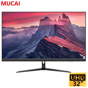 Monitoren MUCAI 32 Inch PC IPS 4K Monitor UHD LED Display 60Hz Desktop Gaming Computerscherm HDMI-compatibel/DP/Audio 3840*2160