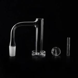 Full Weld Accessories Beveled Edge Contral Tower Smoking Quartz Banger 80mm Height 16mmOD with cap quartz hollow Pillars For Glass