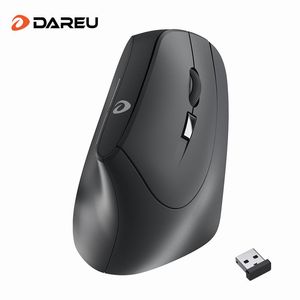 Mäuse DAREU LM108G USB Wireless Vertikale Maus 6 Tasten 1600 DPI Ergonomische Hauttyp Mäuse Für PC Laptop Computer Büro