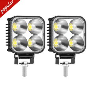 NYA 2st Constant and Strobe Work Light 4LED CAR FRONT FOG LIGHT 12V 24V för lastbil SUV 4x4 4WD Engineering Strålkastare Off-road LED