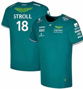 Aston Martin Aramco Cognizant F1 Polos 2023 Offizielles Team-Polo Sommer-Männer, lässig, schnell trocknend, kurzärmelig, Mode 2023