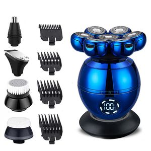 Electric Shavers 7D Floating Cutter Head Base Charging Portable Electric Shaver Men Beard Trimmer Clipper Skull Shaver Waterproof Shaving Machine 230529