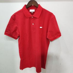メンズラコテットワニポロスTシャツ男性ポロホムサマーシャツ刺繍TシャツハイストリートトレンドシャツトップティーS-2xl 846