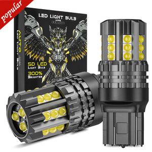 Novo 2pcs 7443 W21/5W T20 1156 BA15S P21W P21/5W 1157 BAY15D 3157 P27/7W T25 LED BULBOS 3D 3030 Lâmpada de giro de freio reverso da lâmpada Luz de sinal de giro de freio reverso Sinal de sinal do sinal