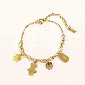 gioielli di design bracciale collana anello Accessori Titanio smalto dipinto ad olio Ciondolo set Bracciale in acciaio inossidabile