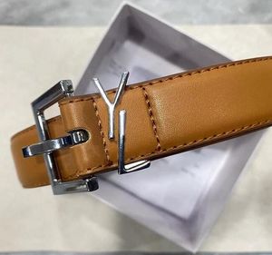 A112 Women Genuine Leather 3.0cm Width High Quality Men Designer Belts Y Buckle Cnosme Womens Waistband Cintura Ceintures with Box