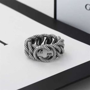 designer de joias pulseira colar anel fio de dupla face 925 estilo masculino feminino amantes tecido anel oco