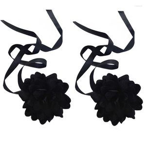 Choker Spitze Blumenhalsband Halskette Rose HalsketteGothic Gothic Band DXAA