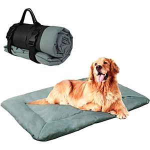 Camas Cães Pet Outdoor Bed Mat Colchão Impermeável Portátil Chew Proof Oxford Tecido Berço Dog Crate Pad para Canil Camping Viagem SOFE Sofá