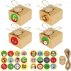 Подарочная упаковка Diy Advent Calendar Boxes 2023 Рождественский обратный отсчет для детей 24 пустые а