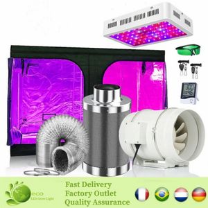 LED GROW -lampor Tält Set Room Kit Hydroponic Growing System Grow Room Tent Growing Tält för inomhus växthusväxande växter