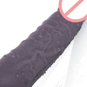 Black reto realista pênis Dildos High Simulação Vivido Vivido Veias de Pele Top líquido Silicone Anal Butt Butt G Spot Anus Vagina Dual Sexo Orgasmo Brinquedos Sexuais