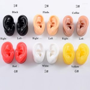 Jewelry Pouches Simulation 1:1 Soft Silicone Ear Model Practice Piercings Tools Display Teaching Tool Accessories Stand Kit