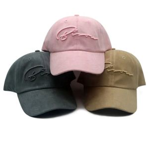 Cappelli firmati in cotone a 6 pannelli Outdoor Hip Hop Mens Summer Casquette Custom Classic Dad Hat Berretto da baseball in pelle scamosciata non strutturata Gorras