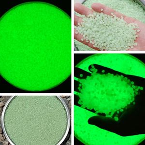 Bahçe Dekorasyonları Partisi DIY Floresan Süper Ayakkar Parçacıklar Parlayan Pigment Parlak Çakıl Noctilucent Kum Koyu Tozda Parlıyor