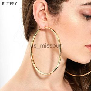 Stud BLIJERY Fashion Oversized Big Hoop Earrings For Women Basketball Brincos Large Thick Round Circle Earrings Hoops Punk Jewelry J230529 J230529