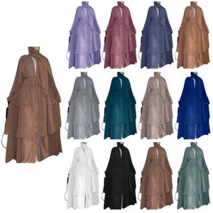 Roupas étnicas chiffon abaya abaya dubai peru kaftan cardigan abayas vestidos para mulheres manto casual kimono femme caftan Islam roupas 230529