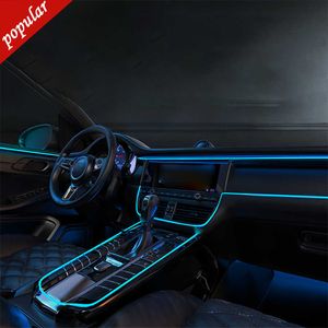 Nova Lâmpada Ambiente de 5m RGB LED LED NEON LUZ FOLA AUTO INTERIOR ATIMIFERAÇÃO DE LUZ REFIT TIPS DE DECORAÇÃO DO PRINCIPAL DO FIR