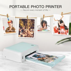 Printers 300 Dpi Color Photo Portable Printer DIY HD Auto Film Multisize ID Photos Smart Printer For Smartphone Wireless Print Picture