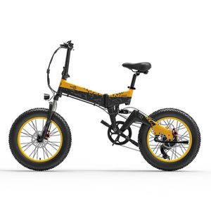 Bezior XF200 Folding Electric Bike 48V 15AH Batteri 1000W MOTOR 20X4,0 tum fettdäck Aluminiumlegering Frame Shimano 7-växlad skift Max Speed ​​40 km/H 130 km Power-Assisteded