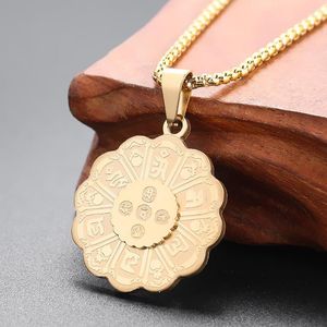 Pendant Necklaces Vintage Six Character Truth Magnetism Necklace For Women Men Lengyan Mantra Charms Buddhism Amulet Jewelry