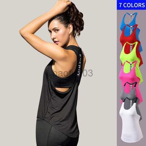 T-shirt ginásio feminino Top Black Black Top Top Gym Women Camisa Fitness Shirts Treina seca Tops Sports Tops Gym Women Backless Shirt J2305