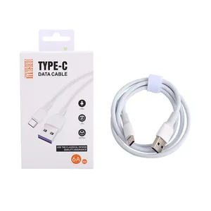 6A 66W USB Type C Super Fast Cable For Huawei Samsung Honor OPPO Xiaomi X 11 13 Fast Charging USB C Charger Cable Data Cord with retail box