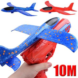 Voo de avião de espuma infantil de carro RC elétrico Er brinquedo 8 12m Range Airplane Gun Catapult Shooting Shooting Toys Toys Kids Boys Girs de esportes ao ar livre 230529