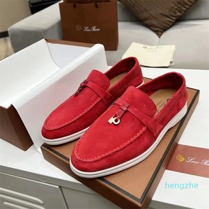Fashion Shoes Suede Summer Charms Walk Loafers Comfortable Sporty Soft Saddles Perfect Loro Loafers Piana Shoes