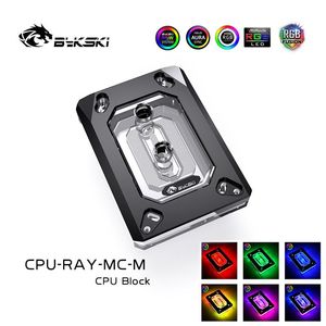 Kylning Bysski CPU Cooler Water Cooling Block för AMD Akryl RGB CPU Cooler Micro Waterway Liquid Cooling System Cpuraymcm