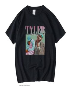 Tyler The Creator Rap Singer Funny Tshirts Men Men Women Unisex Black Tshirt Retro Graphic T Roomts Хлопко