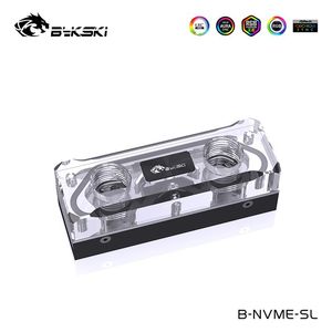 Cooling Bykski Watercooler For 2280 22110 SSD SATA M.2 M2 SSD Water Block Dual Heat Dissipation 80mm/110mm SSD Radiator BNVMESL