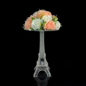 Party Decoration Eiffel Tower Design Flower Rack transparent akrylkakdessertställning för bröllopsbordets mittstycken DIY