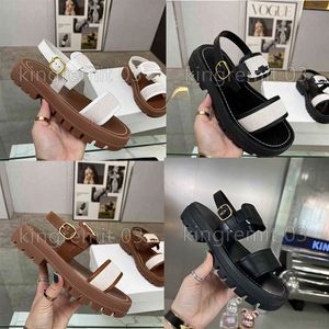 Designer-Sandalen Triomphe Sandale aus pflanzlich gegerbtem Rindsleder und Kunstleder-Sandalen, flache Schuhe, Sommer, Outdoor, klassisch, lässig, Slide-Hausschuhe mit offener Zehenpartie