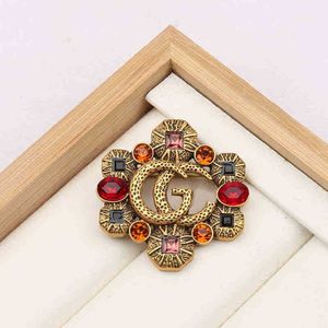 designer jewelry bracelet necklace ring hollowed out color diamond zircon inlaid Brooch anti light coat pin femalenew jewellery