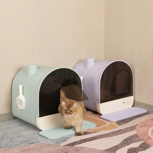 Scatole Lettiera gatto scatola di grandi dimensioni Talero per cassetto completamente chiuso Gatto Anti Splash Cat Box Box Box Deodorante Excrement Basin