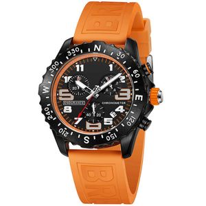 Topp lyxiga herrklockor Quartz Endurance Pro Avenger Chronograph 44mm Watches flera färger Gummi män klockor glas armbandsur