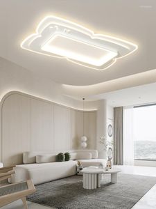 Ceiling Lights Modern White Light For Living Room Bedroom Dining Home Rectangle Bright Dimming Led Chandelier Lamp Fixture