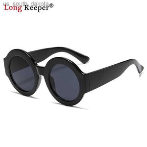 Óculos de sol 2022 grandes óculos de sol redondos Mulheres/homens Óculos da rua Batida compras Big Frame Black Green Double Color Sun Glasses UV400 L230523