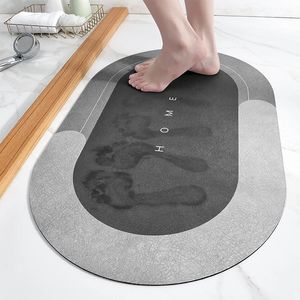 Diatom Mud Bath Mat: Non-Slip, Super Absorbent Bathroom Rug for Quick Drying