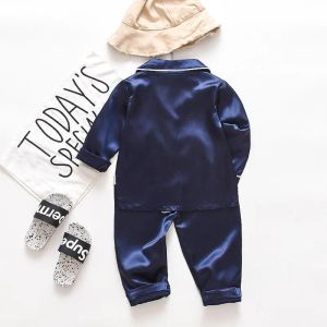 Toddler Baby Boys Long Sleeve Solid Tops+Pants Pajamas Sleepwear Outfits Set 2 Pcs Clothes Sprig Autumn Outfits All-match