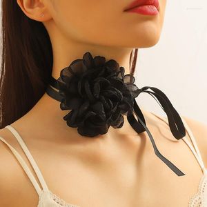 Choker 2023 Fashion Lace Chokers Necklace For Women Neckband Collar Flower Rose Summer Winter Club Party Sexy Jewelry