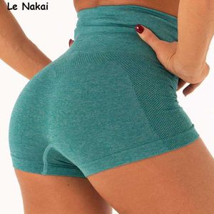 Women's Pants Capris High waist seamless gym shorts fitness short scrunch butt shorts spandex pink short workout legging J230529