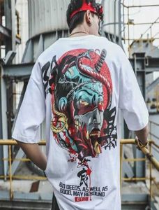 Ropa de hombre Japón camiseta moda de verano ropa de manga corta para hombre camisetas de gran tamaño divertido hip hop rap urban streetwear M3XL SH7810082